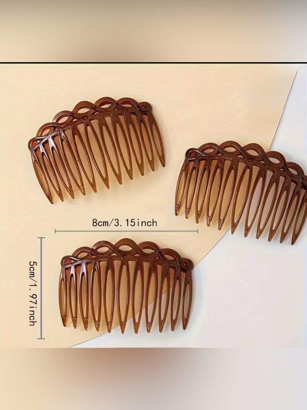 Set of 3 Hair Combs - Picture 3 of 3